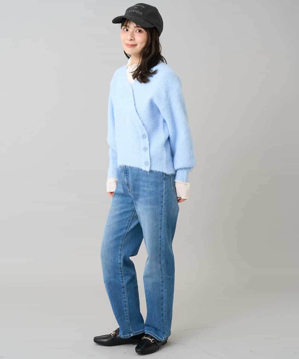 K3FBD23049 a.v.v Elmi(アー・ヴェ・ヴェ) 【低身長サイズ】カシュクールライクVネックニット ベージュ