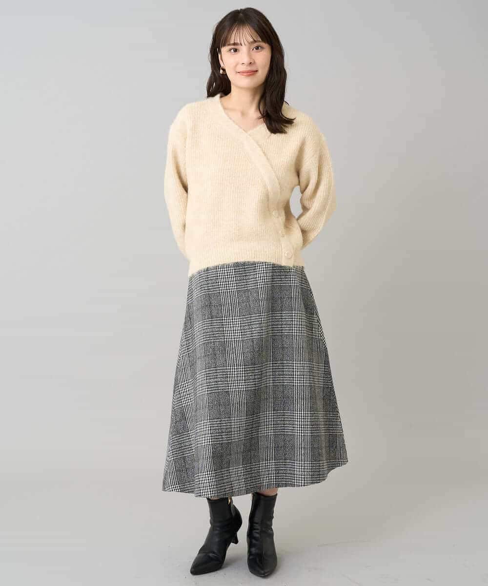 K3FBD23049 a.v.v Elmi(アー・ヴェ・ヴェ) 【低身長サイズ】カシュクールライクVネックニット ベージュ