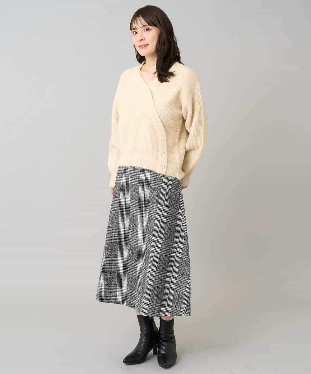 K3FBD23049 a.v.v Elmi(アー・ヴェ・ヴェ) 【低身長サイズ】カシュクールライクVネックニット ベージュ