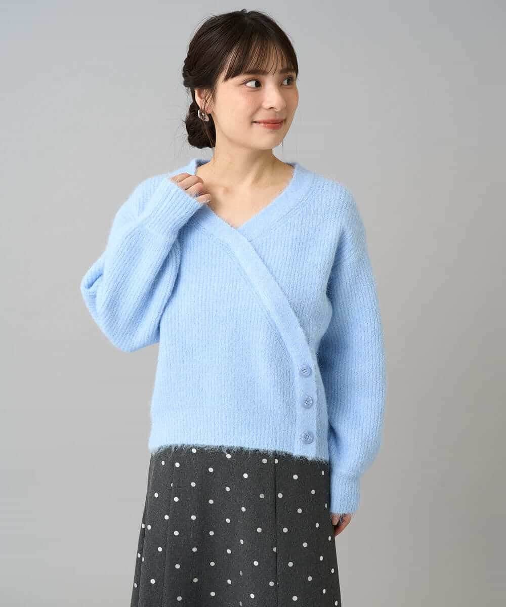 K3FBD23049 a.v.v Elmi(アー・ヴェ・ヴェ) 【低身長サイズ】カシュクールライクVネックニット ベージュ