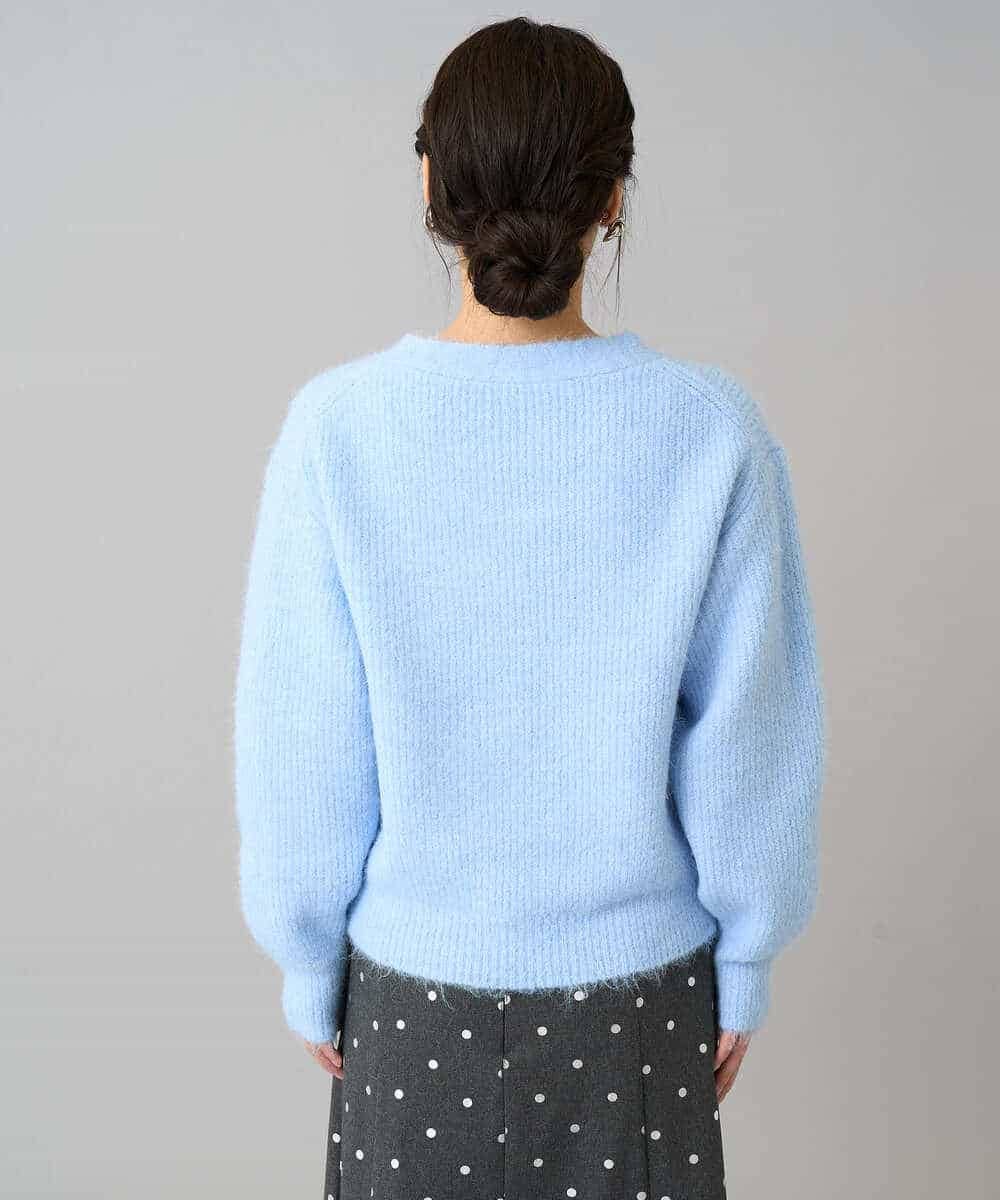 K3FBD23049 a.v.v Elmi(アー・ヴェ・ヴェ) 【低身長サイズ】カシュクールライクVネックニット ベージュ