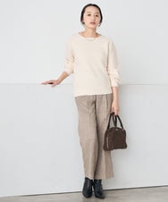 K3FBD25049 a.v.v Elmi(アー・ヴェ・ヴェ) 【低身長サイズ】ダイヤ柄ニットプルオーバー アイボリー