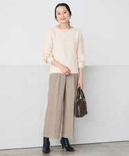 K3FBD25049 a.v.v Elmi(アー・ヴェ・ヴェ) 【低身長サイズ】ダイヤ柄ニットプルオーバー アイボリー