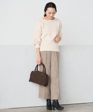 K3FBD25049 a.v.v Elmi(アー・ヴェ・ヴェ) 【低身長サイズ】ダイヤ柄ニットプルオーバー アイボリー