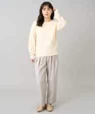 K3FBD25049 a.v.v Elmi(アー・ヴェ・ヴェ) 【低身長サイズ】ダイヤ柄ニットプルオーバー アイボリー