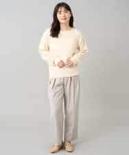 K3FBD25049 a.v.v Elmi(アー・ヴェ・ヴェ) 【低身長サイズ】ダイヤ柄ニットプルオーバー アイボリー