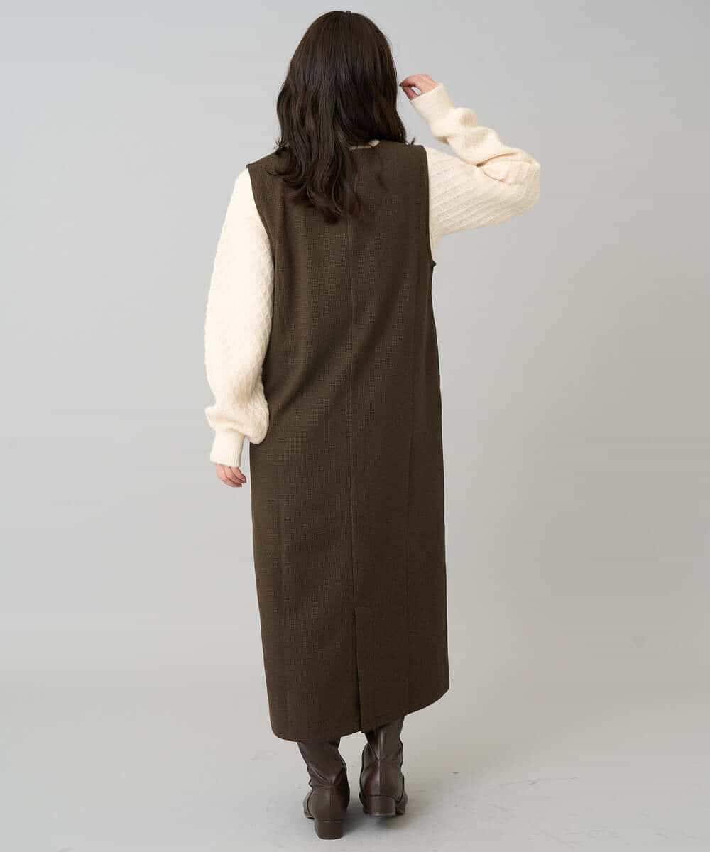 K3FBD25049 a.v.v Elmi(アー・ヴェ・ヴェ) 【低身長サイズ】ダイヤ柄ニットプルオーバー アイボリー