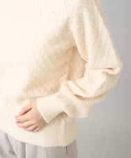 K3FBD25049 a.v.v Elmi(アー・ヴェ・ヴェ) 【低身長サイズ】ダイヤ柄ニットプルオーバー アイボリー