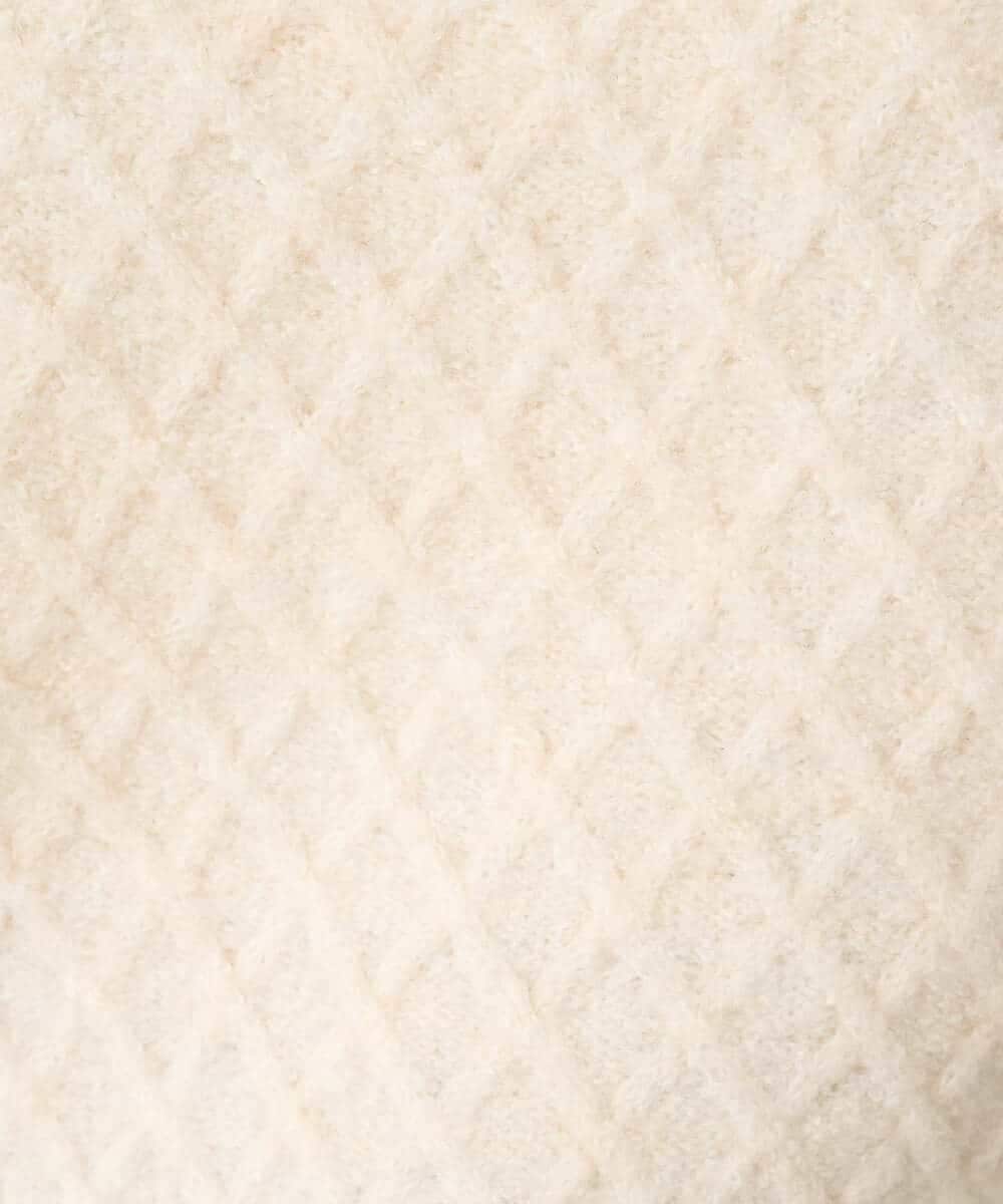 K3FBD25049 a.v.v Elmi(アー・ヴェ・ヴェ) 【低身長サイズ】ダイヤ柄ニットプルオーバー アイボリー