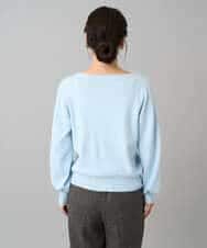 K3FBD27054 a.v.v Elmi(アー・ヴェ・ヴェ) 【低身長サイズ】フラワー刺繍ニットプルオーバー グレー