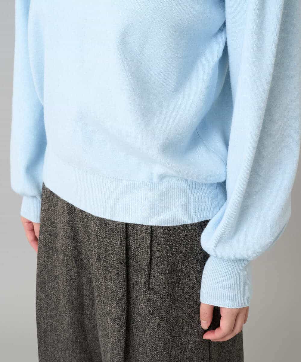 K3FBD27054 a.v.v Elmi(アー・ヴェ・ヴェ) 【低身長サイズ】フラワー刺繍ニットプルオーバー グレー