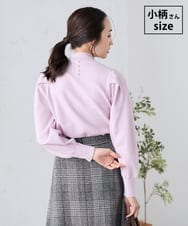 K3FBD28044 a.v.v Elmi(アー・ヴェ・ヴェ) 【低身長サイズ】プチハイネックショルダータックニット ピンク