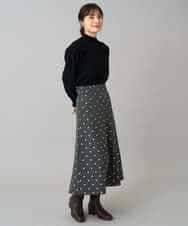 K3FBD28044 a.v.v Elmi(アー・ヴェ・ヴェ) 【低身長サイズ】プチハイネックショルダータックニット ブラック