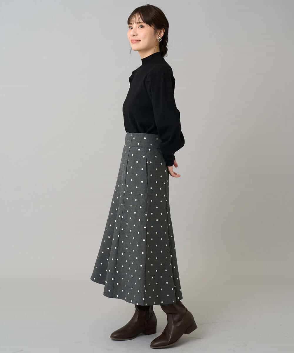 K3FBD28044 a.v.v Elmi(アー・ヴェ・ヴェ) 【低身長サイズ】プチハイネックショルダータックニット ブラック