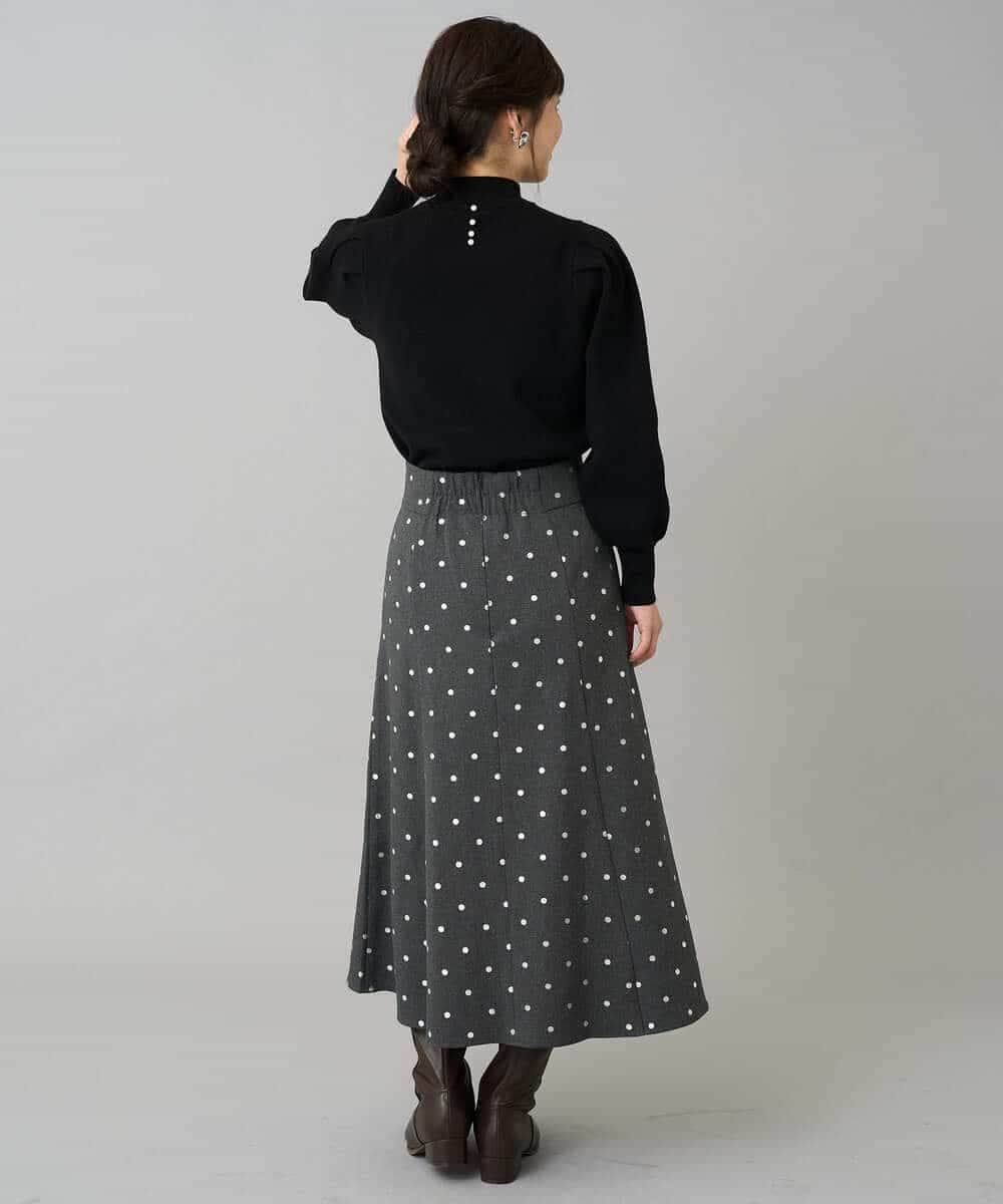 K3FBD28044 a.v.v Elmi(アー・ヴェ・ヴェ) 【低身長サイズ】プチハイネックショルダータックニット ブラック