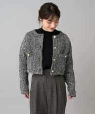 K3FBD28044 a.v.v Elmi(アー・ヴェ・ヴェ) 【低身長サイズ】プチハイネックショルダータックニット ブラック