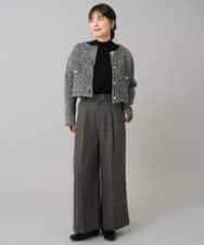 K3FBD28044 a.v.v Elmi(アー・ヴェ・ヴェ) 【低身長サイズ】プチハイネックショルダータックニット ブラック