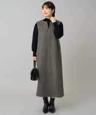 K3FBD28044 a.v.v Elmi(アー・ヴェ・ヴェ) 【低身長サイズ】プチハイネックショルダータックニット ブラック