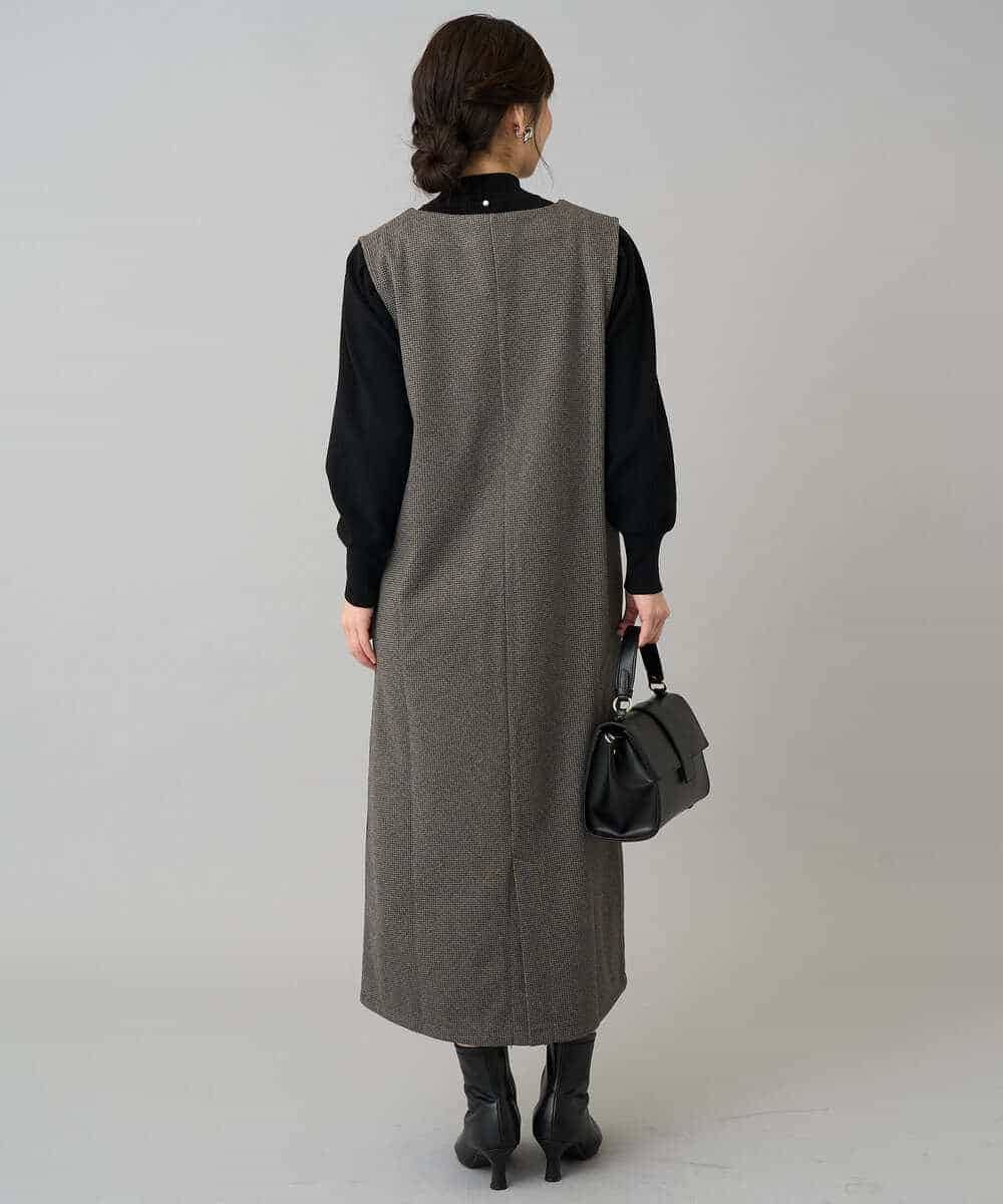 K3FBD28044 a.v.v Elmi(アー・ヴェ・ヴェ) 【低身長サイズ】プチハイネックショルダータックニット ブラック