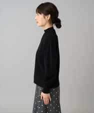 K3FBD28044 a.v.v Elmi(アー・ヴェ・ヴェ) 【低身長サイズ】プチハイネックショルダータックニット ブラック