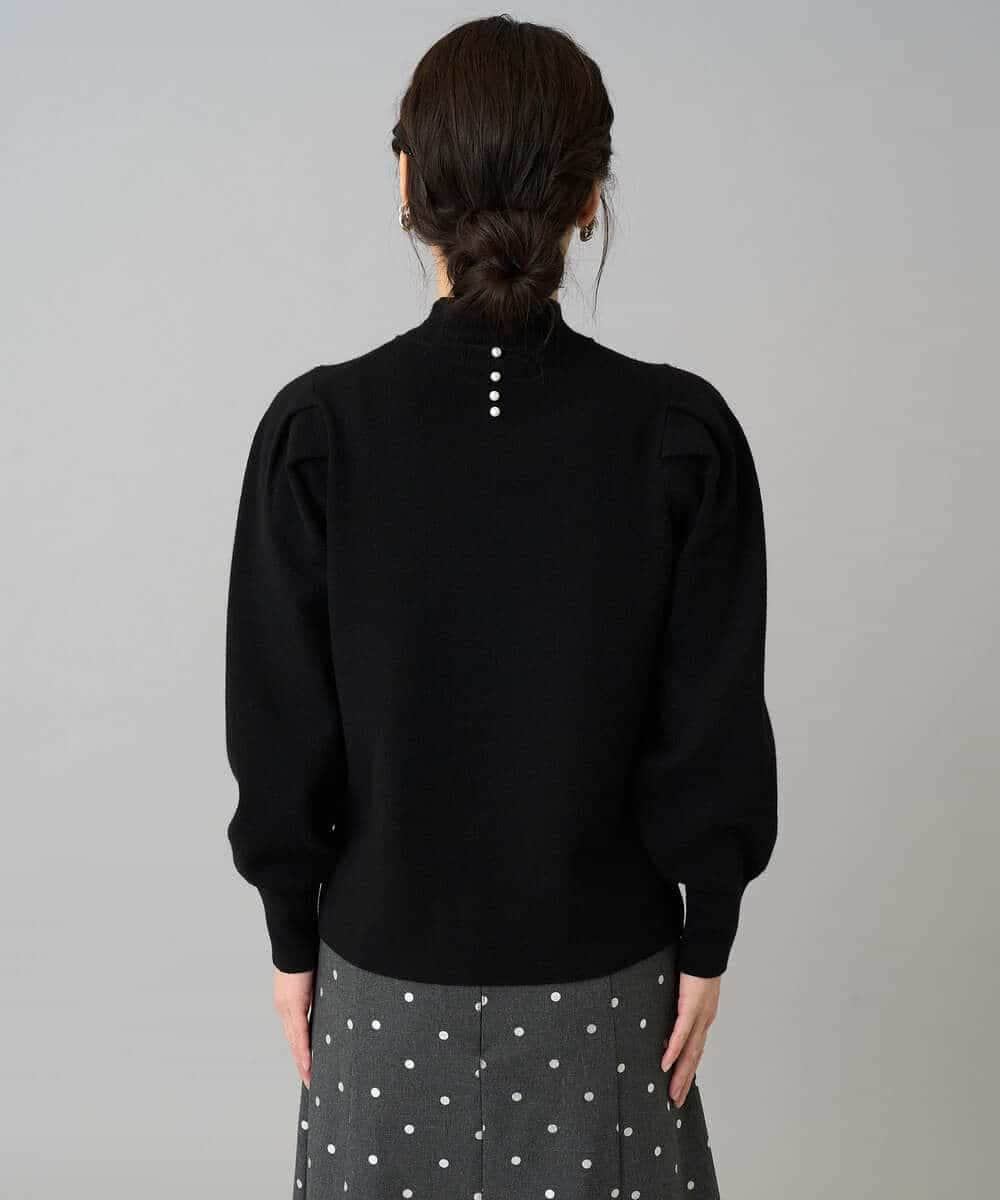 K3FBD28044 a.v.v Elmi(アー・ヴェ・ヴェ) 【低身長サイズ】プチハイネックショルダータックニット ブラック