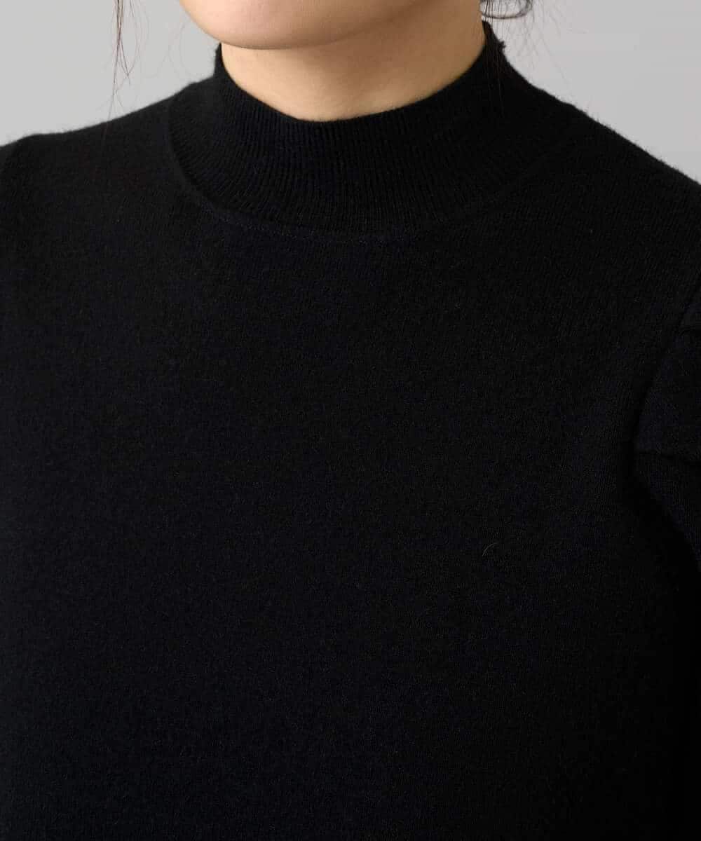 K3FBD28044 a.v.v Elmi(アー・ヴェ・ヴェ) 【低身長サイズ】プチハイネックショルダータックニット ブラック