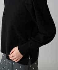 K3FBD28044 a.v.v Elmi(アー・ヴェ・ヴェ) 【低身長サイズ】プチハイネックショルダータックニット ブラック