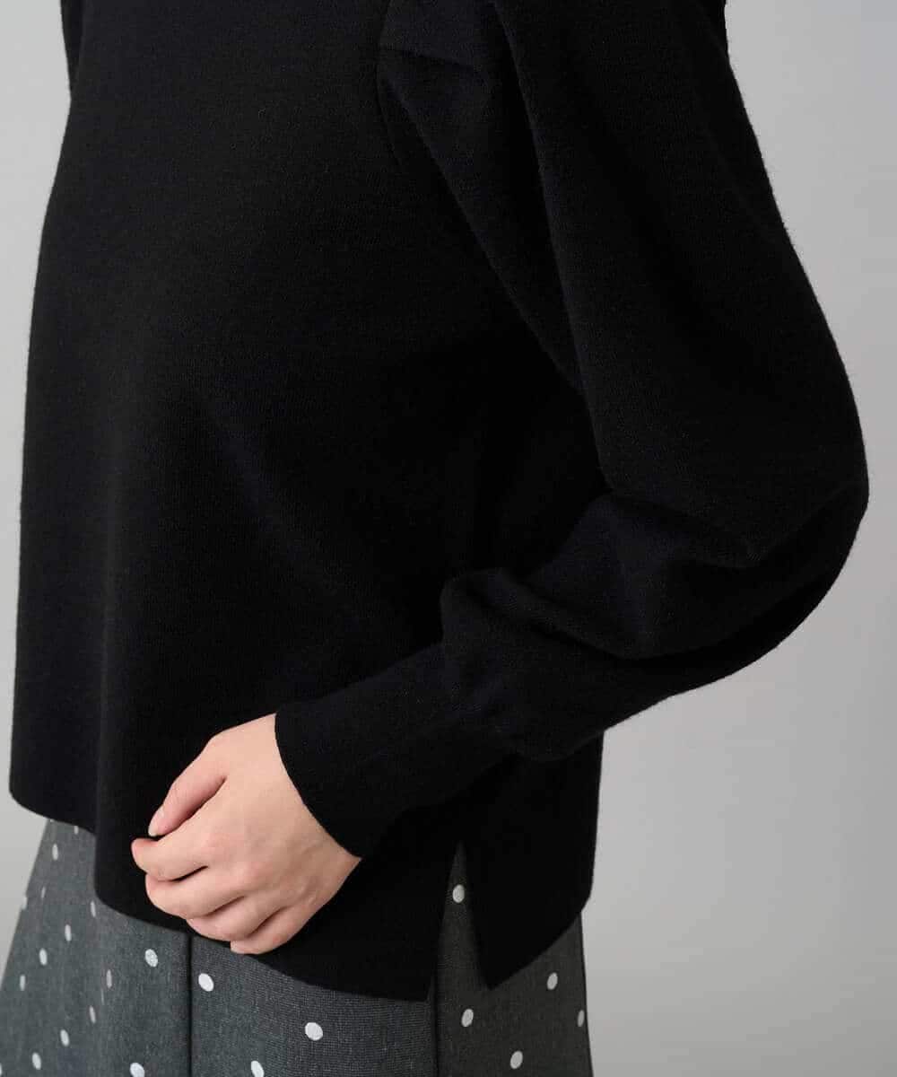 K3FBD28044 a.v.v Elmi(アー・ヴェ・ヴェ) 【低身長サイズ】プチハイネックショルダータックニット ブラック