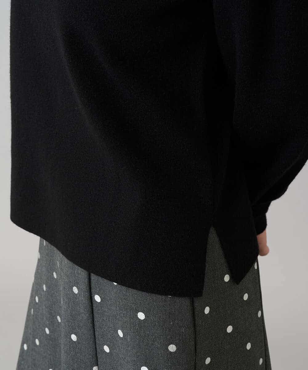 K3FBD28044 a.v.v Elmi(アー・ヴェ・ヴェ) 【低身長サイズ】プチハイネックショルダータックニット ブラック