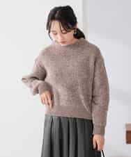 K3FBD33049 a.v.v Elmi(アー・ヴェ・ヴェ) 【低身長サイズ】モールヤーンニット モカベージュ