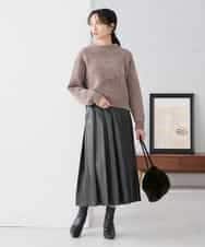 K3FBD33049 a.v.v Elmi(アー・ヴェ・ヴェ) 【低身長サイズ】モールヤーンニット モカベージュ