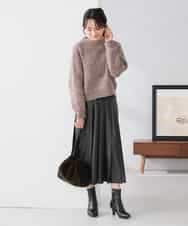 K3FBD33049 a.v.v Elmi(アー・ヴェ・ヴェ) 【低身長サイズ】モールヤーンニット モカベージュ