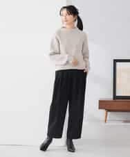 K3FBD33049 a.v.v Elmi(アー・ヴェ・ヴェ) 【低身長サイズ】モールヤーンニット モカベージュ