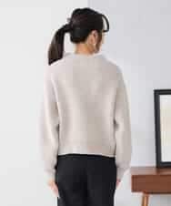 K3FBD33049 a.v.v Elmi(アー・ヴェ・ヴェ) 【低身長サイズ】モールヤーンニット モカベージュ