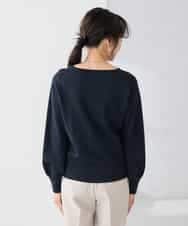 K3FBD34049 a.v.v Elmi(アー・ヴェ・ヴェ) 【低身長サイズ】アーガイル編地パフスリーブニット ライトイエロー