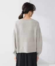 K3FBD35049 a.v.v Elmi(アー・ヴェ・ヴェ) 【低身長サイズ】スパンコールボーダーニット ピンク