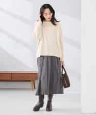 K3FBD36049 a.v.v Elmi(アー・ヴェ・ヴェ) 【低身長サイズ】ケーブル求心風ニット グリーン