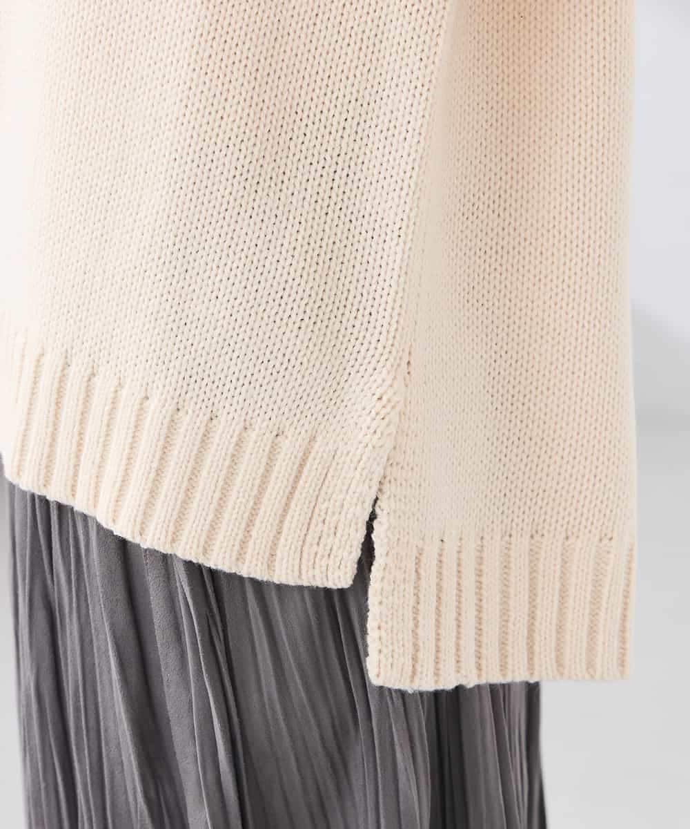 K3FBD36049 a.v.v Elmi(アー・ヴェ・ヴェ) 【低身長サイズ】ケーブル求心風ニット グリーン