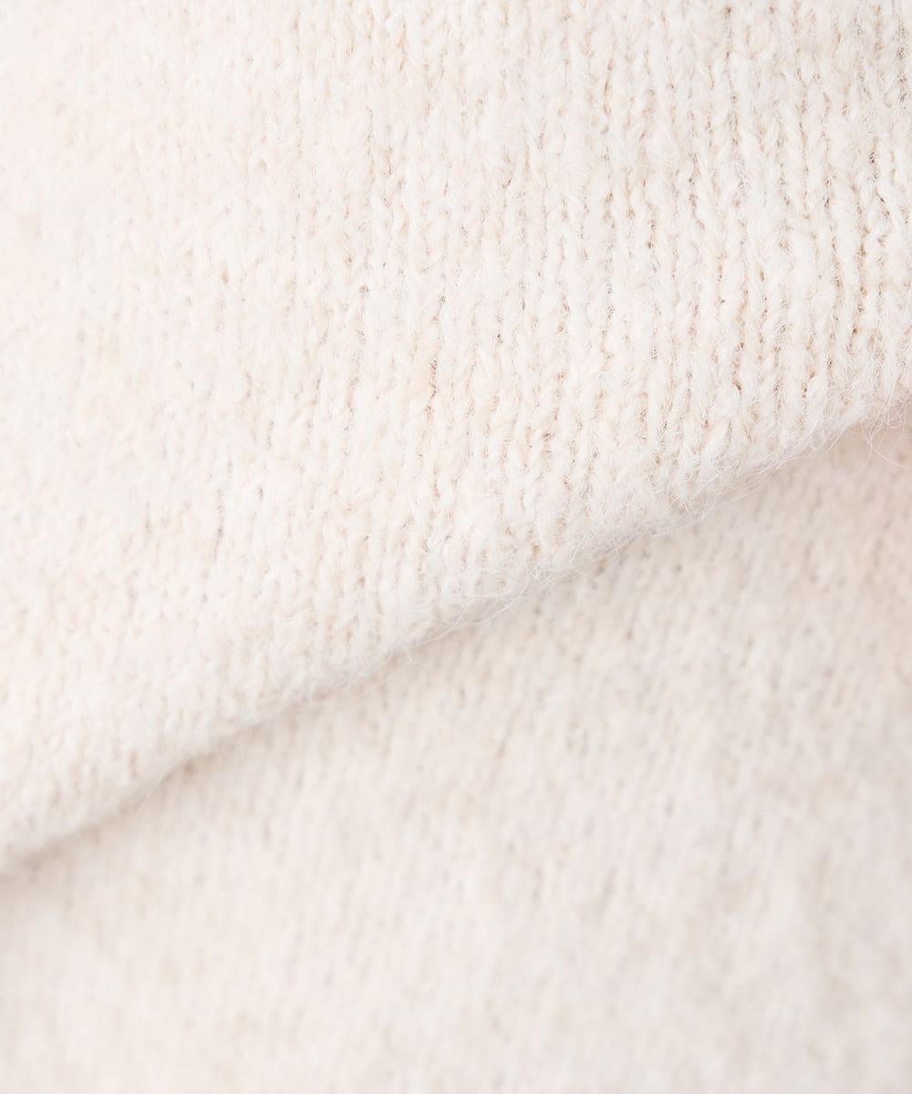 K3FBD39054 a.v.v Elmi(アー・ヴェ・ヴェ) 【低身長サイズ】ヘアリーニットフーディー ライトグリーン