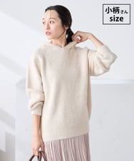 K3FBD39054 a.v.v Elmi(アー・ヴェ・ヴェ) 【低身長サイズ】ヘアリーニットフーディー アイボリー