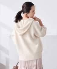 K3FBD39054 a.v.v Elmi(アー・ヴェ・ヴェ) 【低身長サイズ】ヘアリーニットフーディー ライトグリーン