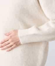 K3FBD39054 a.v.v Elmi(アー・ヴェ・ヴェ) 【低身長サイズ】ヘアリーニットフーディー ライトグリーン