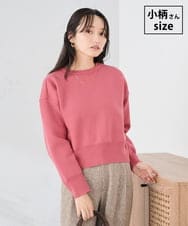 K3FBD42044 a.v.v Elmi(アー・ヴェ・ヴェ) 【低身長サイズ】クロップドスウェットライクニット ピンク