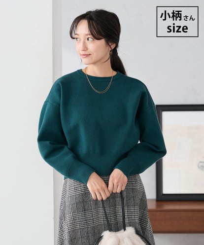 K3FBD42044 a.v.v Elmi 【低身長サイズ】クロップドスウェットライクニット
