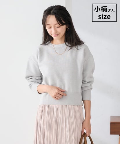 K3FBD42044 a.v.v Elmi 【低身長サイズ】クロップドスウェットライクニット