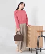 K3FBD42044 a.v.v Elmi(アー・ヴェ・ヴェ) 【低身長サイズ】クロップドスウェットライクニット ピンク