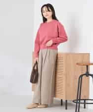 K3FBD42044 a.v.v Elmi(アー・ヴェ・ヴェ) 【低身長サイズ】クロップドスウェットライクニット ピンク