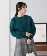 K3FBD42044 a.v.v Elmi(アー・ヴェ・ヴェ) 【低身長サイズ】クロップドスウェットライクニット ピンク