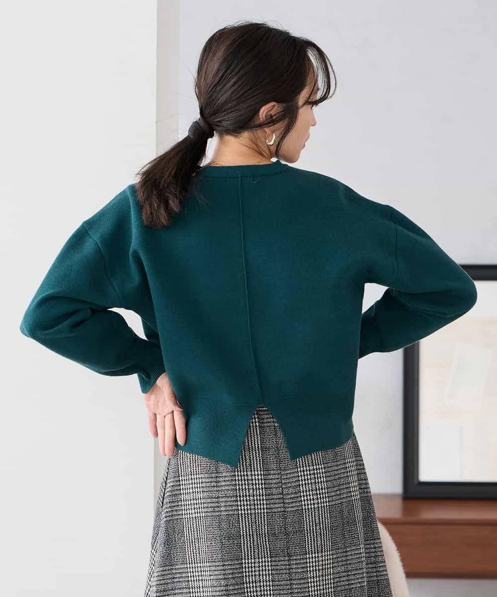 K3FBD42044 a.v.v Elmi(アー・ヴェ・ヴェ) 【低身長サイズ】クロップドスウェットライクニット ピンク