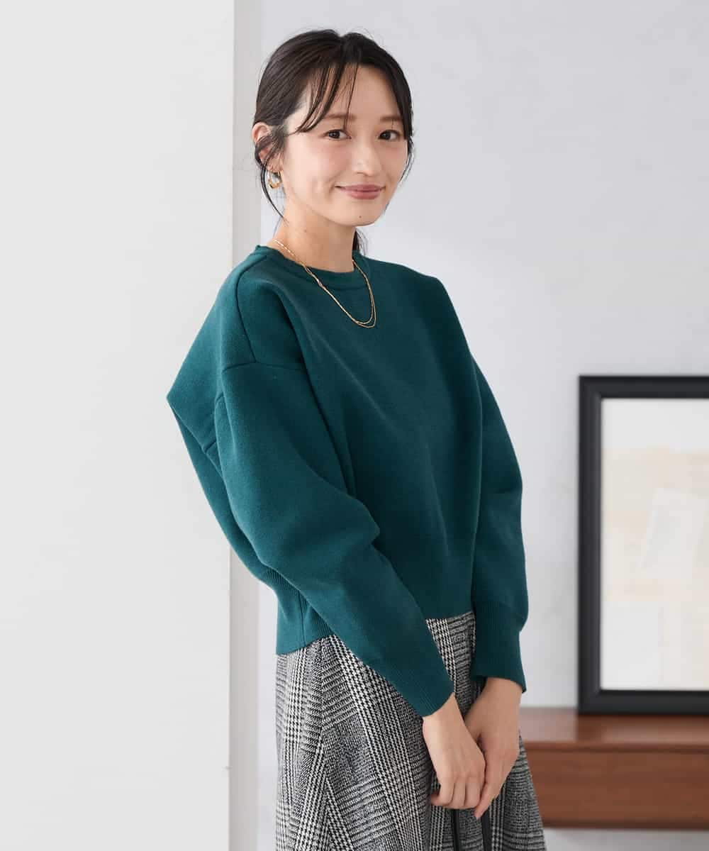 K3FBD42044 a.v.v Elmi(アー・ヴェ・ヴェ) 【低身長サイズ】クロップドスウェットライクニット ピンク